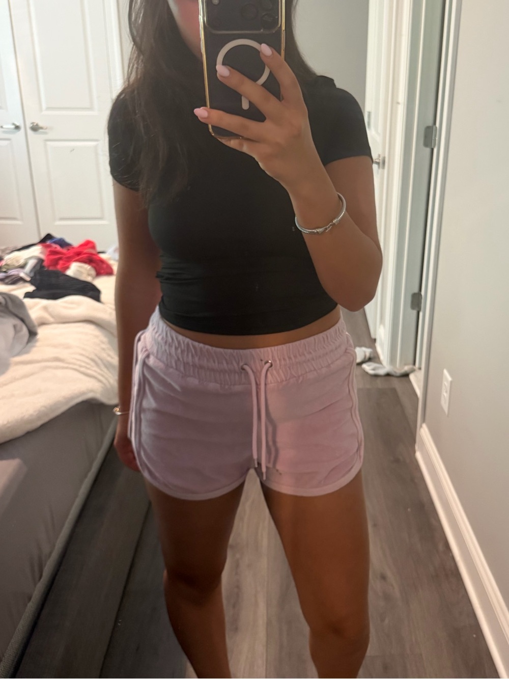 Pink lounge shorts